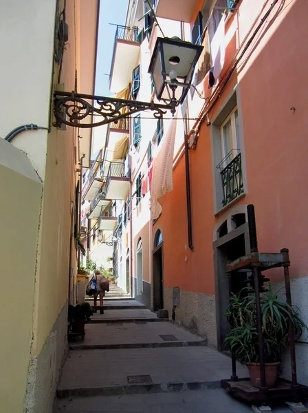 Street in village on Italian coast — Stock Photo, Image