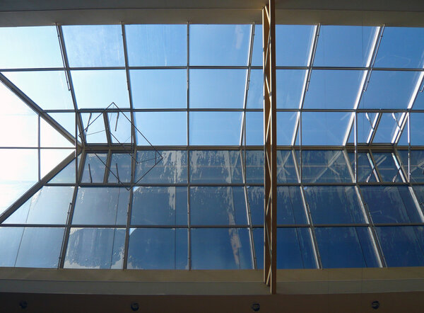 Glass Roof of a Shopping Center