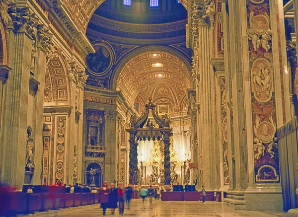 Interior Basílica São Pedro Vaticano Roma — Fotografia de Stock
