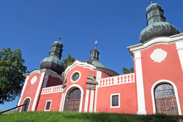 Εκκλησία Στο Λόφο Στην Banska Stiavnica Σλοβακία — Φωτογραφία Αρχείου