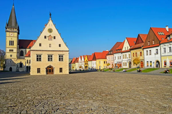 Историческая Площадь Бардейове Словакия — стоковое фото