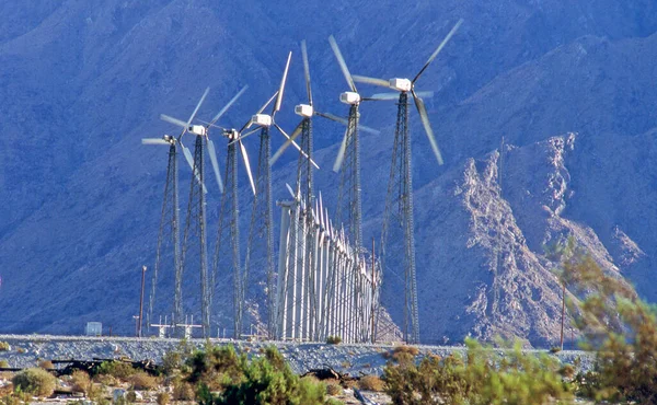 Geradores Energia Eólica Deserto Califórnia — Fotografia de Stock