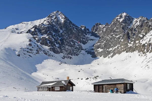 Hohe Tatra Winter Mit Seilbahn Slowakei — Stockfoto