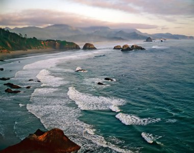 Coast of Oregon at Ecola State Park clipart