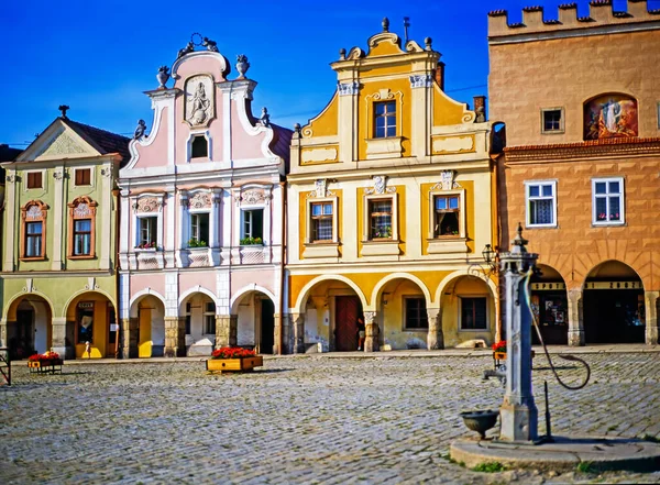 Main Square Telc Cseh Köztársaság — Stock Fotó