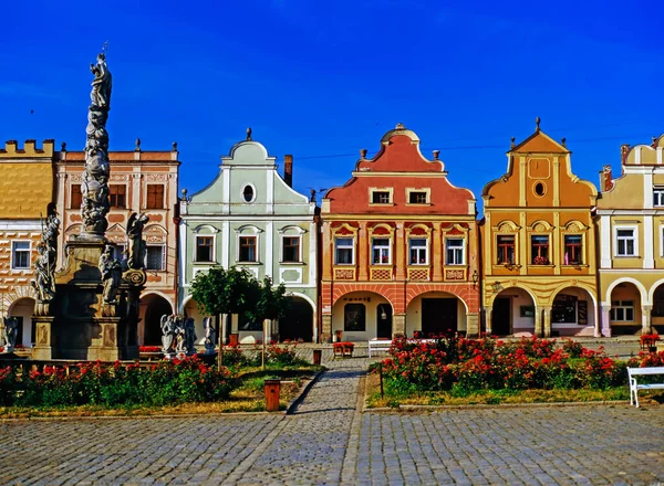 Главная Площадь Telc Чехия — стоковое фото