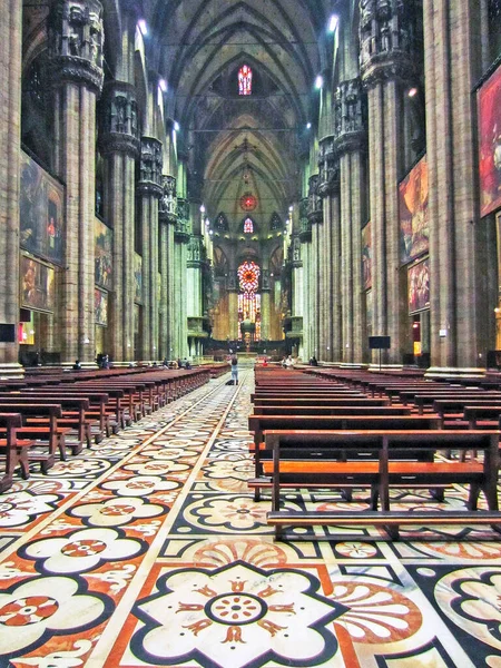 Interior Milan Cathedral Italy — Stock Photo, Image