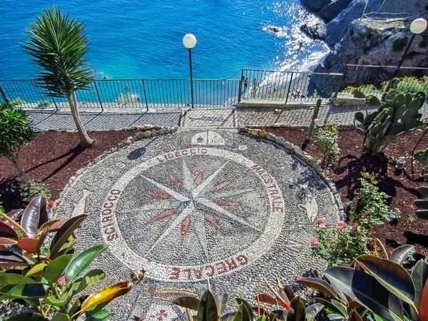 Wind Rose Bogliasco Italian Coast — Stock Photo, Image