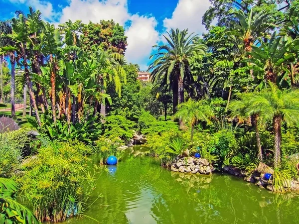 Park Pond Monte Carlo Monaco — Stock Photo, Image