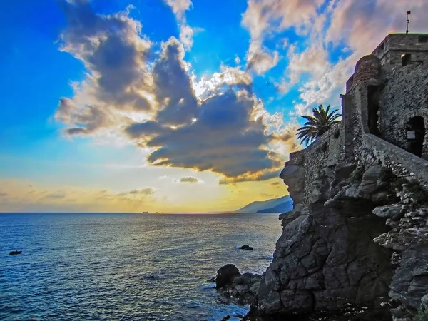 Sunset Italian Coast Storm — Stock Photo, Image