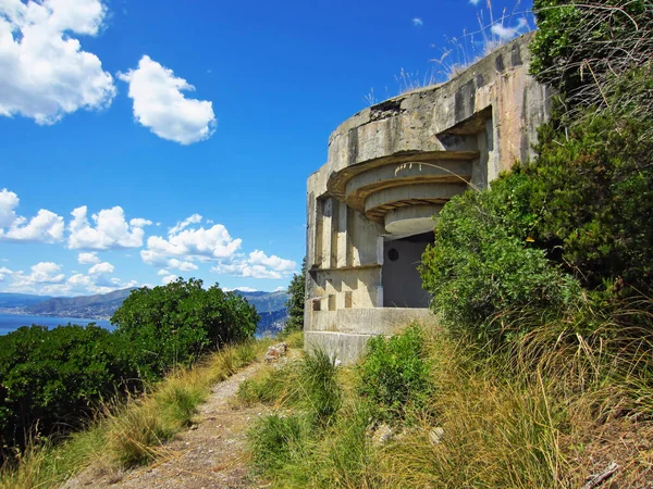 Bunker Mediterranean Coast Italy — Stock Photo, Image