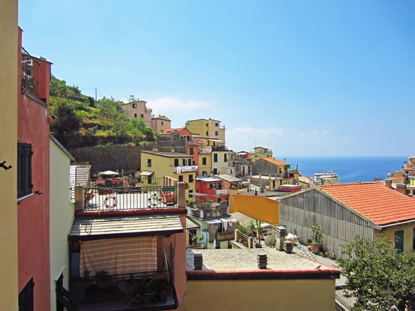 View Riomaggiore Mediterranean Coast Italy — Stock Photo, Image