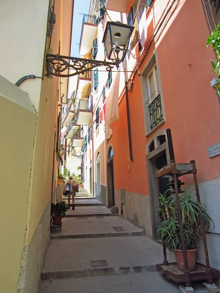 Street Riomaggiore Mediterranean Coast Italy — Stock Photo, Image