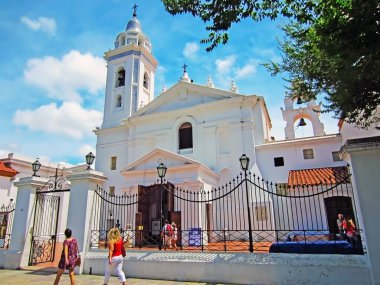 La Recoleta mezarlığındaki Pilar hanımefendinin kilisesi, Buenos Aires.,