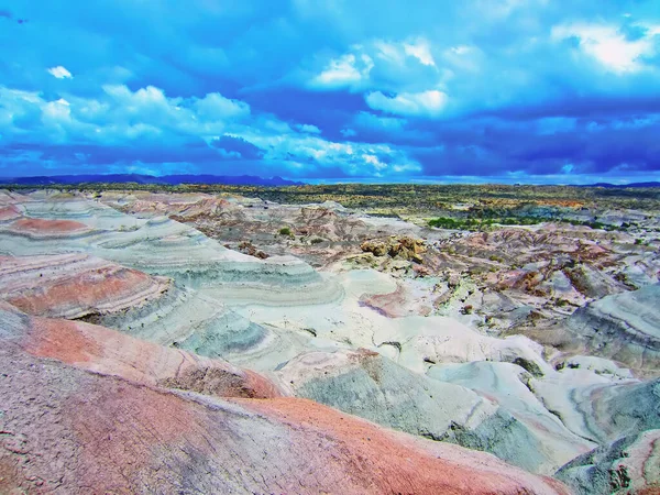 Badlands Erodidos Pela Água Ischigualasto Provincial Park Argentina — Fotografia de Stock