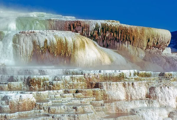 Minerva Terrace Dans Parc National Yellowstone Wyoming — Photo