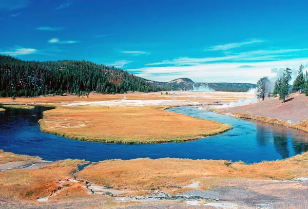Fiume Madison Nel Parco Nazionale Yellowstone Wyoming — Foto Stock