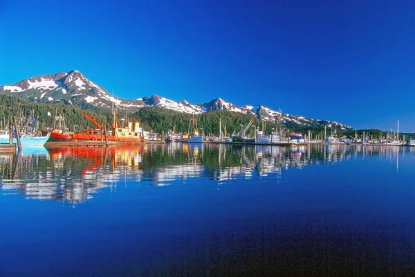 Port Avec Bateaux Pêche Alaska — Photo