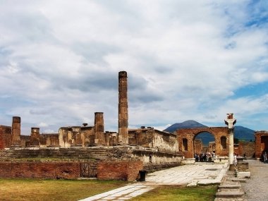Ruins of temple in Pompeii, Italy