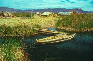 Floating Island on Lake Titicaca in Peru