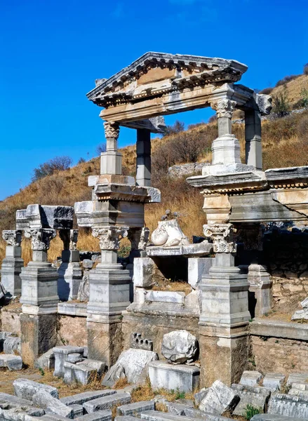 Fountain Trajan Ephesus Turkey — Stock Photo, Image