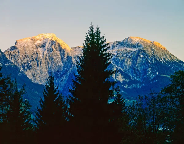 Deutsche Alpen Bei Sonnenuntergang — Stockfoto