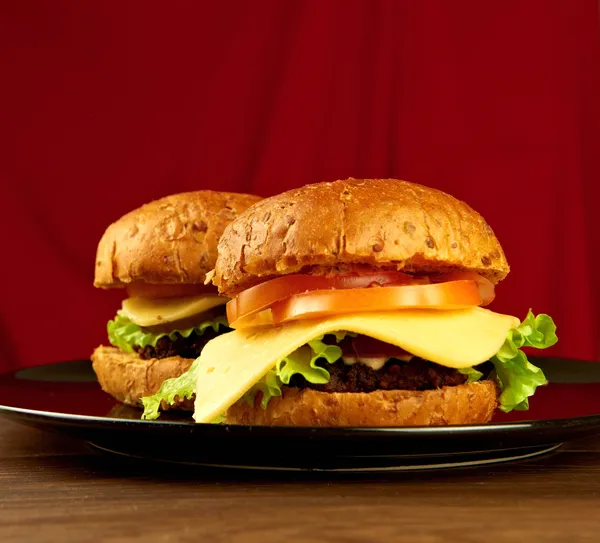 Iki büyük hamburger — Stok fotoğraf