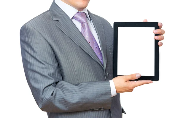 Uomo con tablet pc — Foto Stock