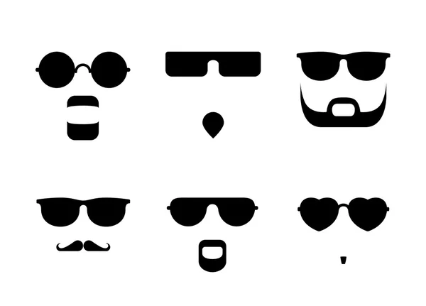 Gafas y barbas — Vector de stock