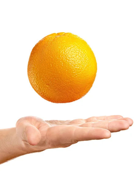 Fliegende Orange — Stockfoto