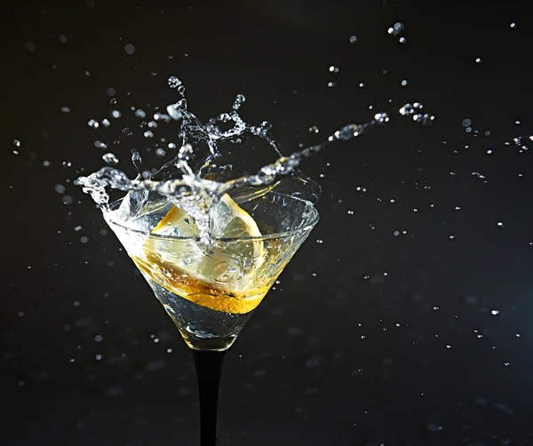 Splash in a glass — Stock Photo, Image