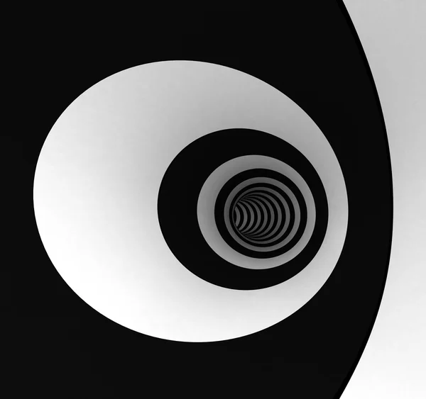 Black And White Spiral — Stock Photo, Image