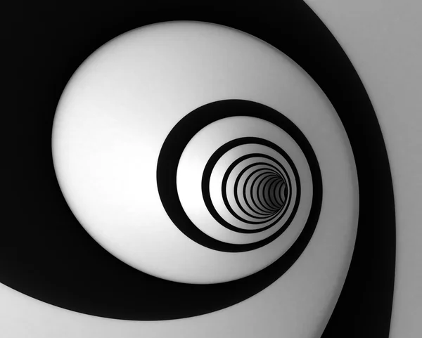 Spiral hitam dan putih — Stok Foto