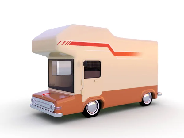 Cartoon van 3d rendering su bianco — Foto Stock