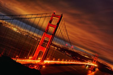 Sunset golden gate köprüsünde