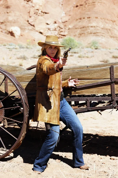 Złe cowgirl — Zdjęcie stockowe