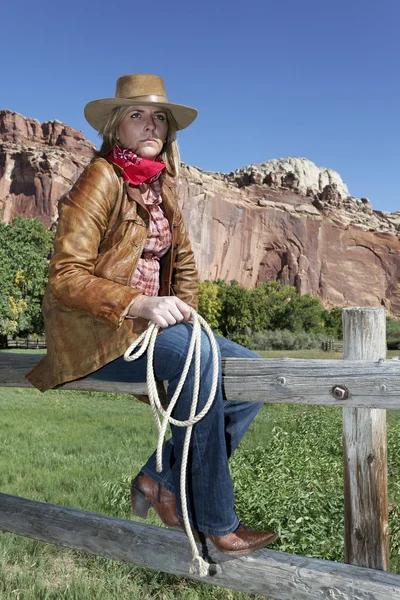 Woman, country style — Stock Photo, Image