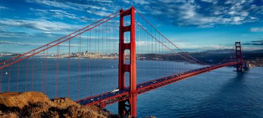 ünlü golden gate Köprüsü'nün panoramik görünüm
