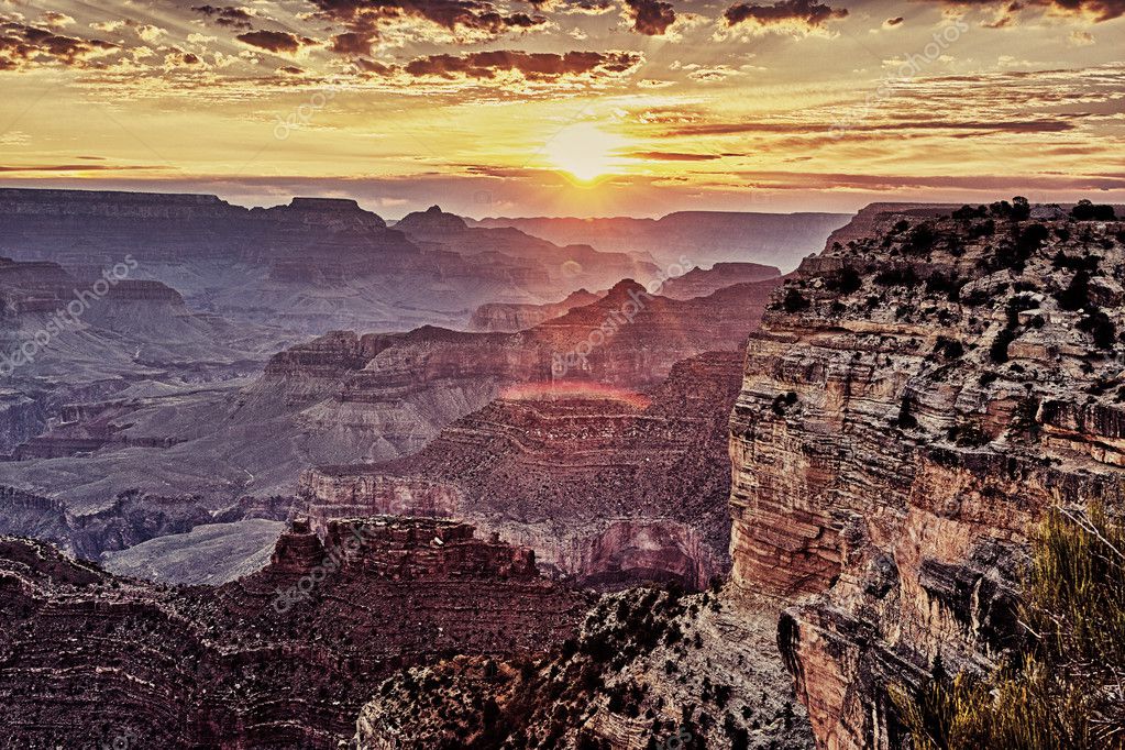 Célèbre Grand Canyon Au Lever Du Soleil Photographie