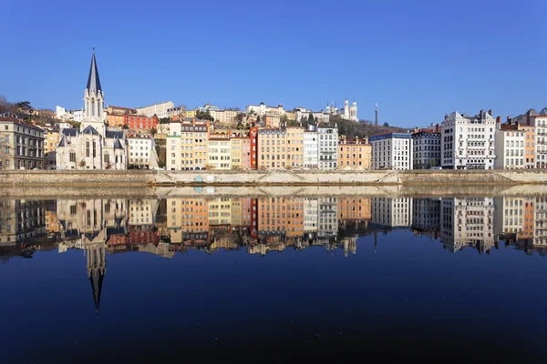 Sławny widok na lyon — Zdjęcie stockowe