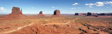 Panoramic view of Monument Valley clipart