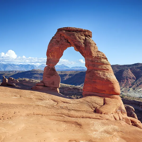 Lumière du coucher du soleil à Delicate Arch — Photo