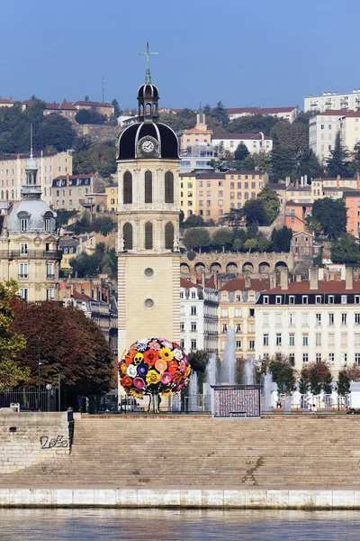 The Rhone river in Lyon — Stock Photo, Image