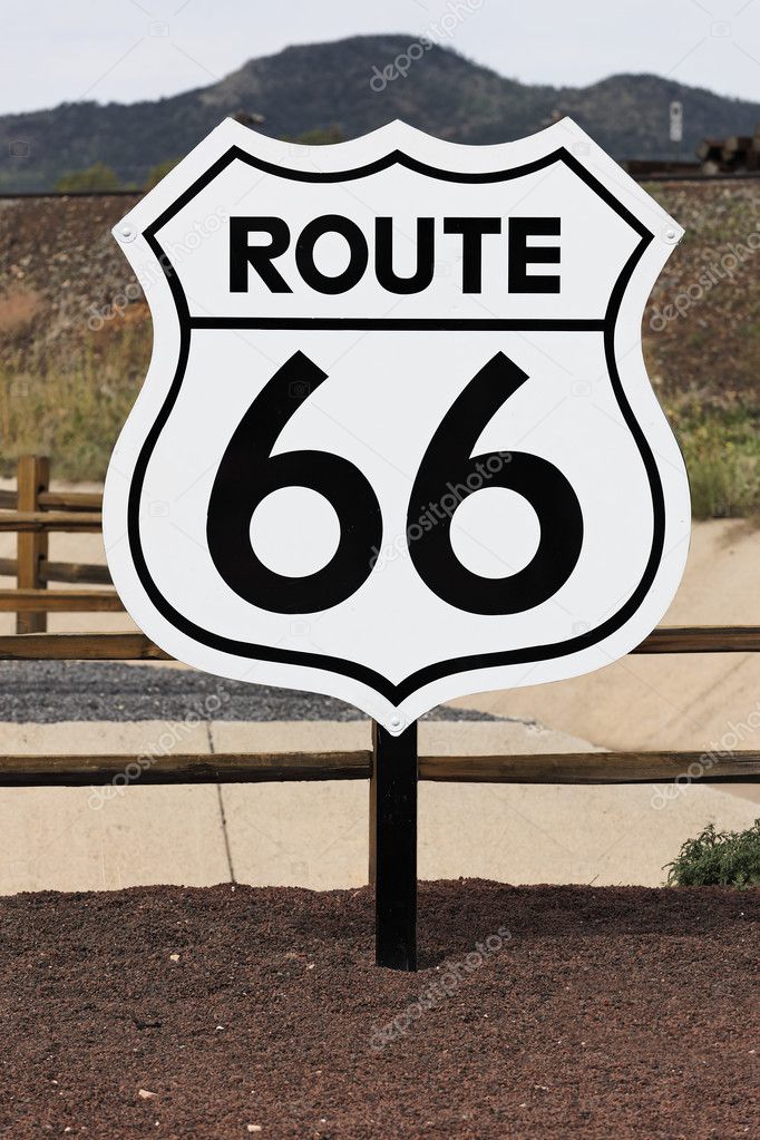 Nostalgic route 66 sign