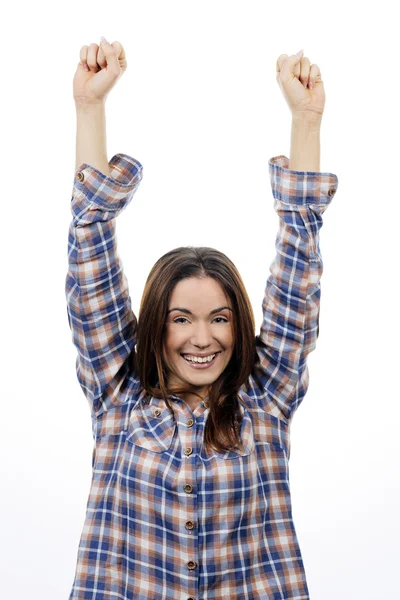 Ganar mujer de éxito —  Fotos de Stock