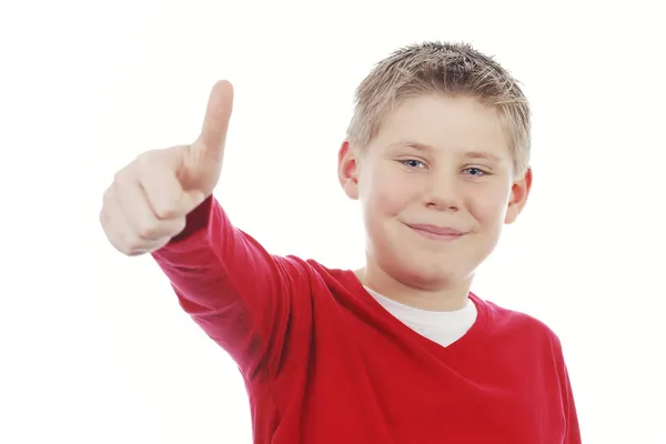 Young boy giving you thumb up — Stock Photo, Image