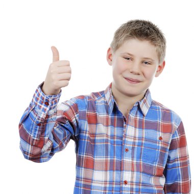 başparmak ile küçük çocuk