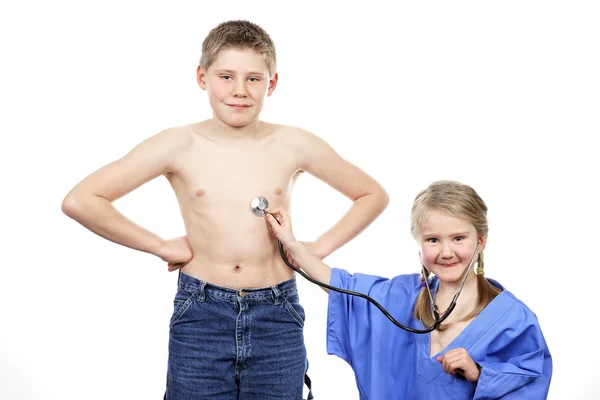 Children are playing doctor — Stock Photo, Image