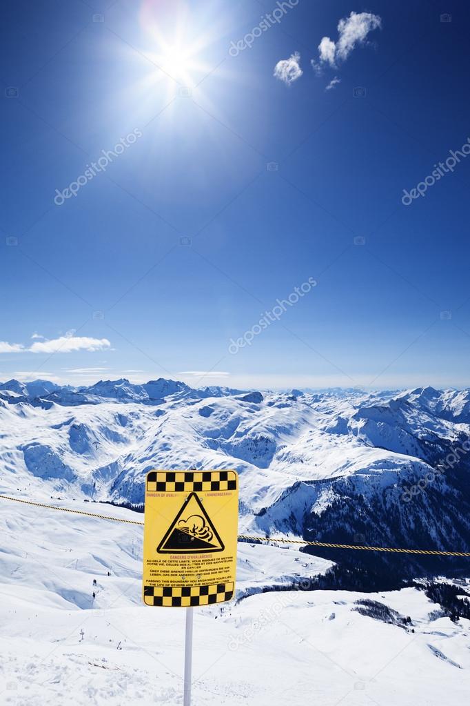 Snow ski resort under the sun
