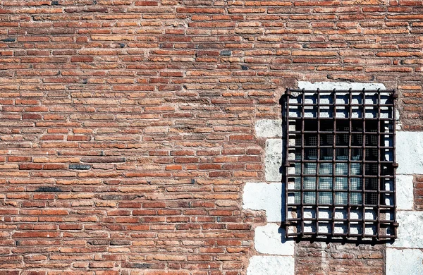 Prison red brick wall — Stock Photo, Image